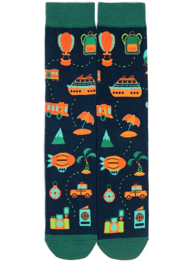 Lavley I'd Rather Be Traveling Socks - Fun Gift for Travelers Unisex for Men and Women - Image 4